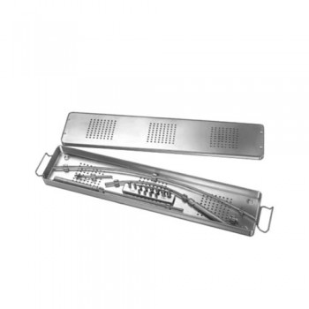 Martin Vascular Tunneling Set Complete Set with 3 Shafts, 2 Handles and 12 Tips in Storage Case Stainless Steel,